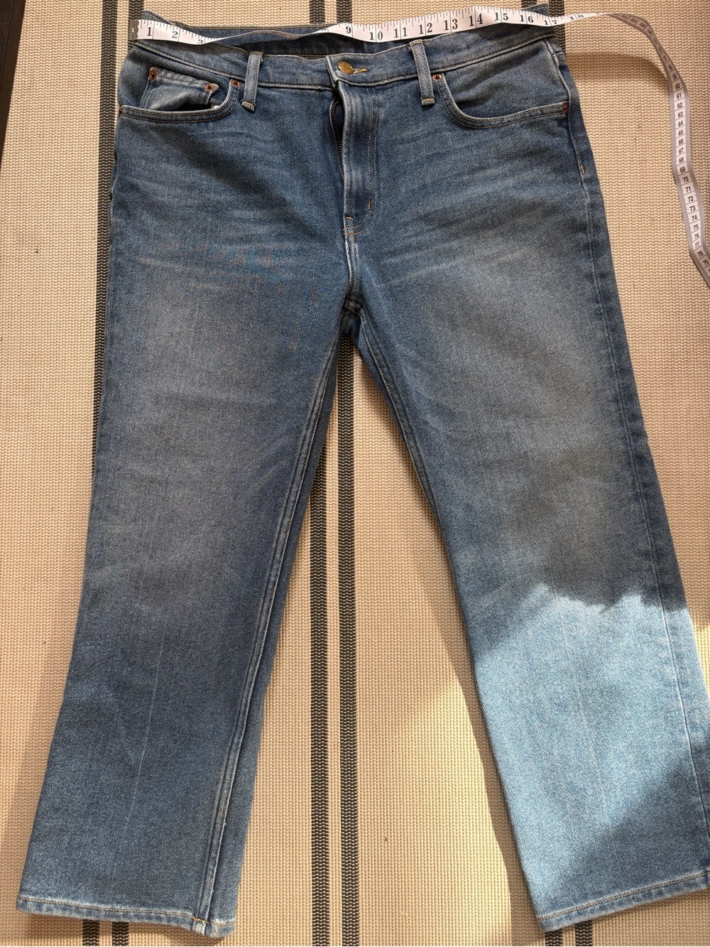 B Sides Classic Straight Leg Cropped Jeans